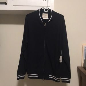 Five Four sweater- navy and white trim